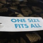 A "One Size Fits All" label.